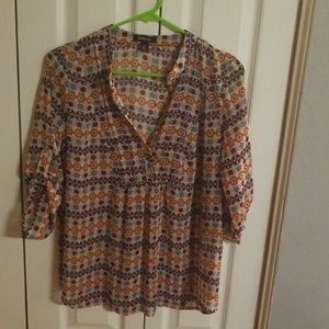 Flower pattern blouse